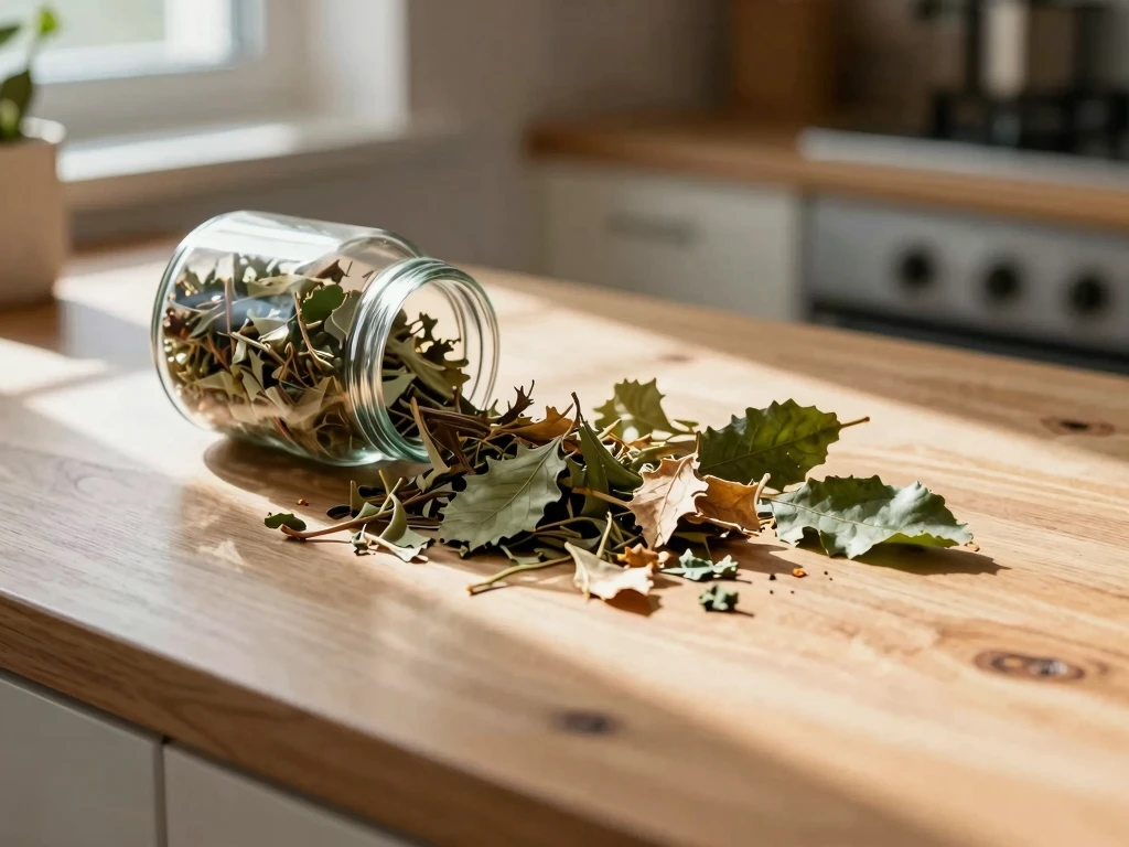 Abstrakt rytm-linje som visuellt tema för örtsidan