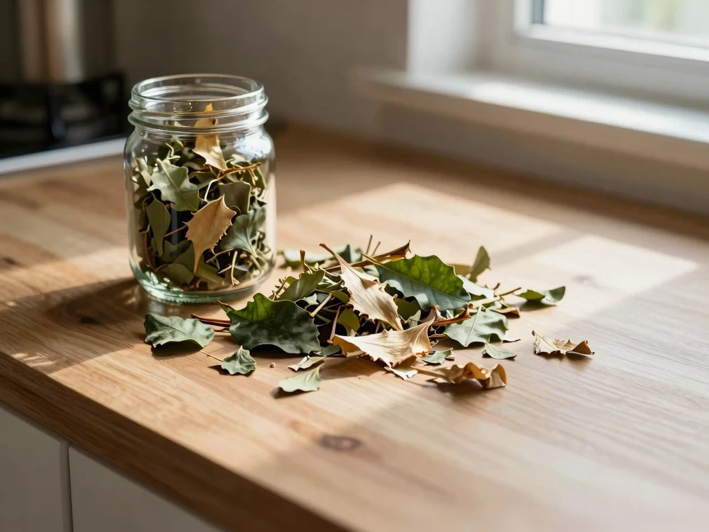 Abstrakt botanisk linje i mörkblå ton